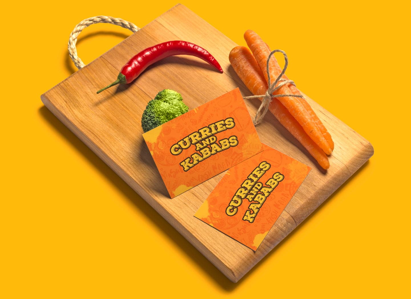Curries and Kababs full-spread brand collateral