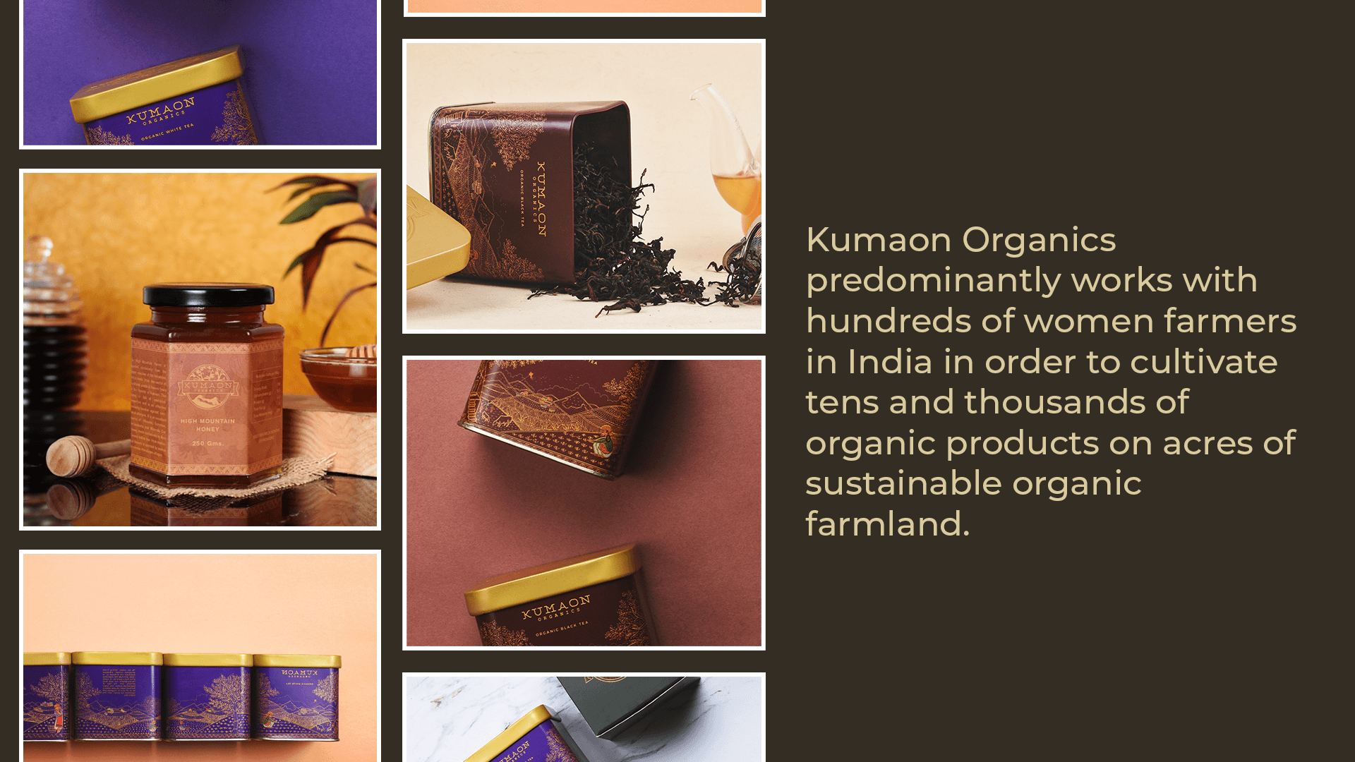 Kumaon Organics tea and honey collage