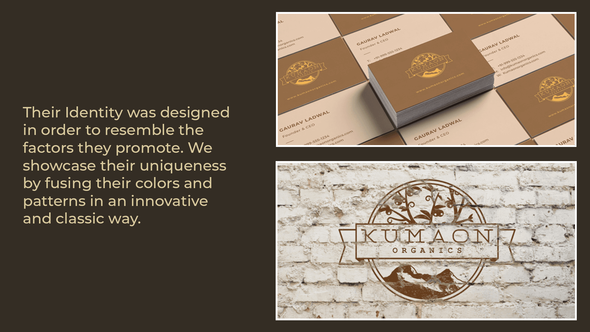 Kumaon Organics collateral and identity spread